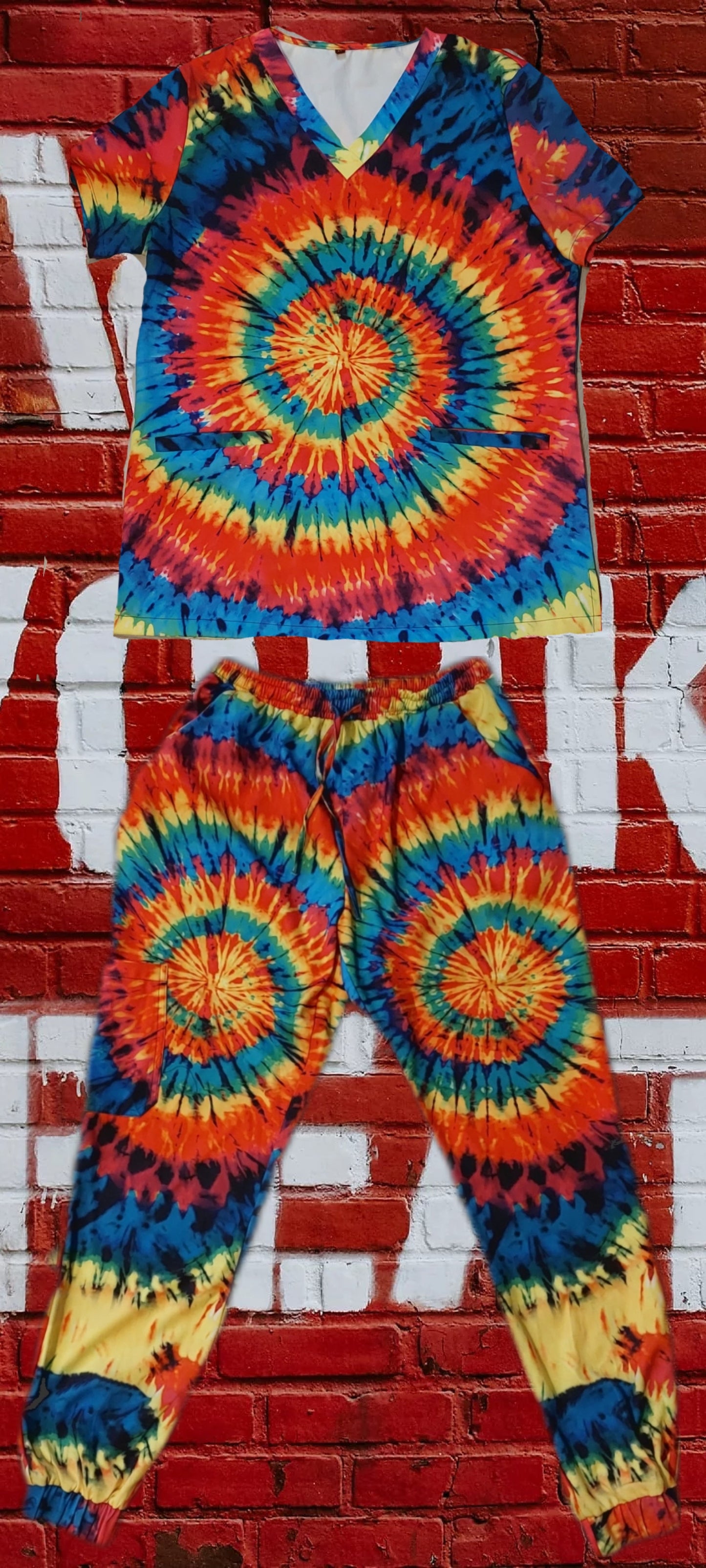 Tie-Dye Scrub Set