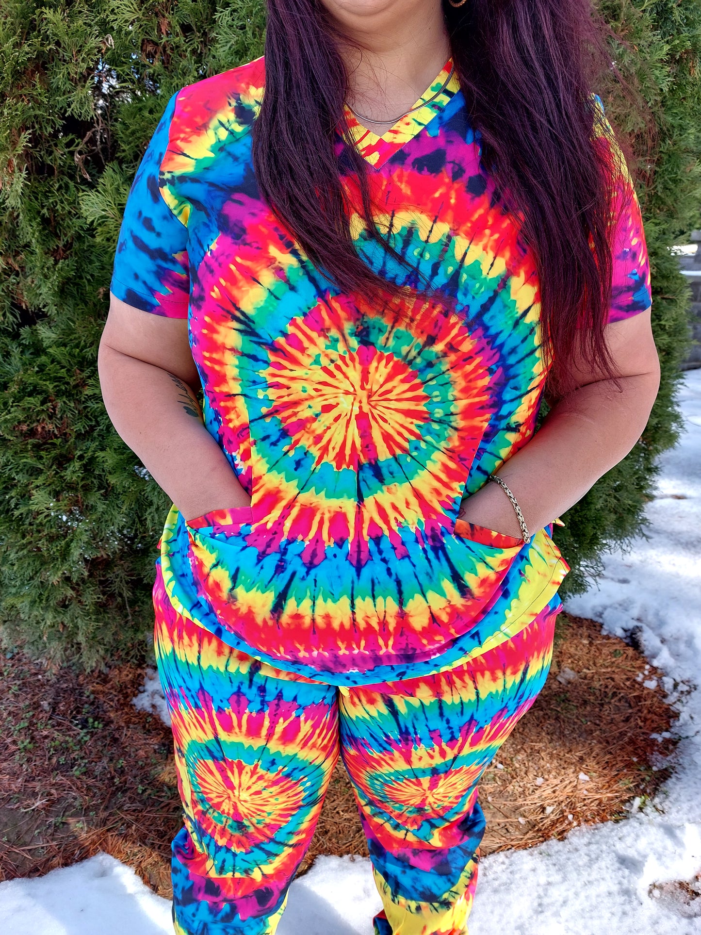 Tie-Dye Scrub Set
